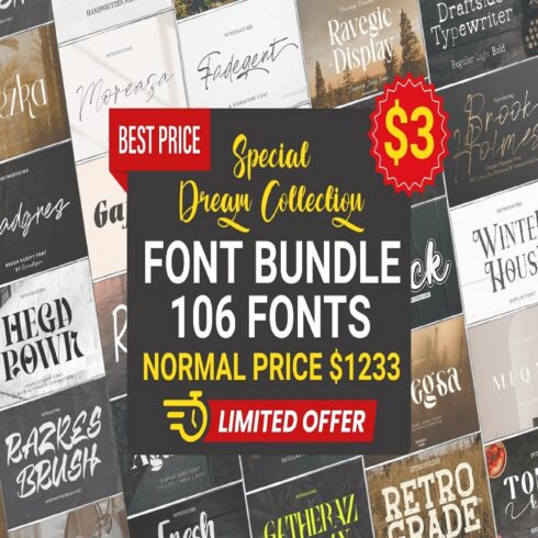 Special Dream Font Bundle cover image.