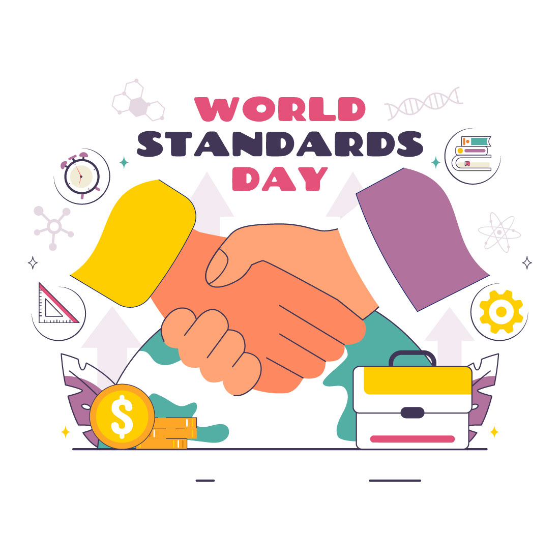 10 World Standards Day Illustration preview image.