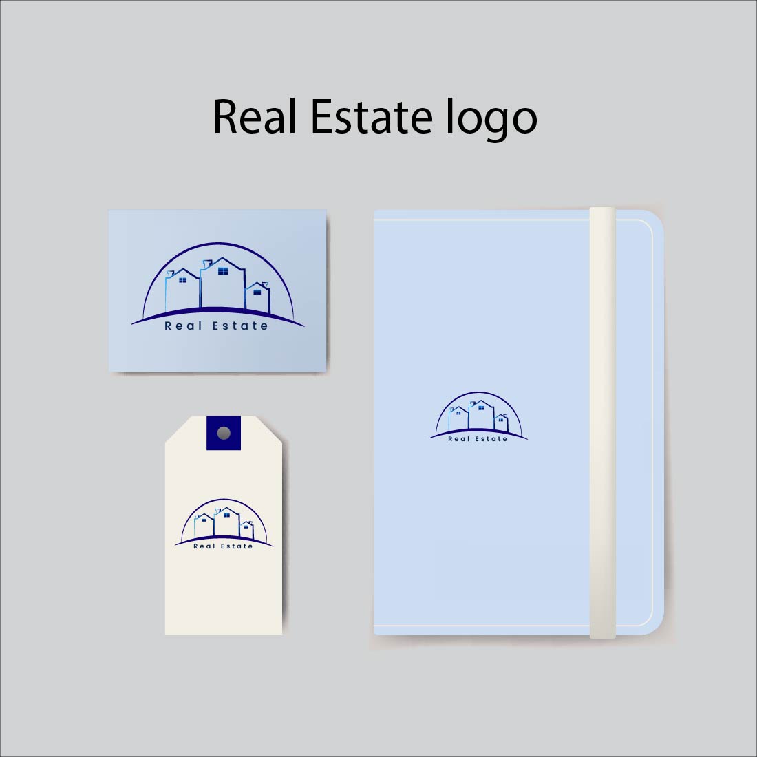 Modern Real estate logo with gradient Blush Effect- Minimal and Unique Design preview image.