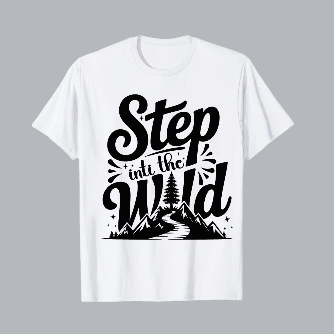 step into the wild mountainside adventure graphic white t shirt 727
