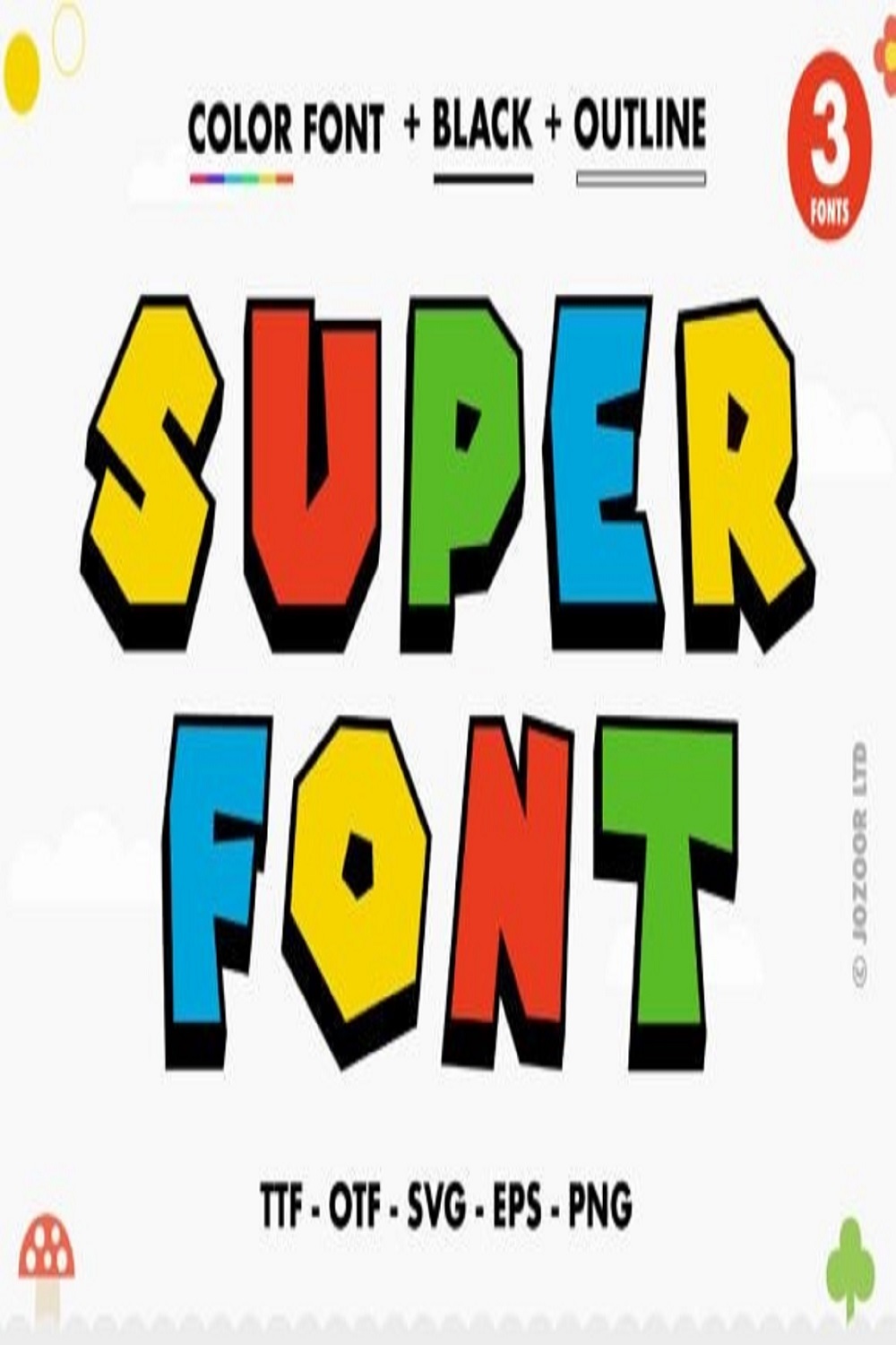 Super Font pinterest preview image.
