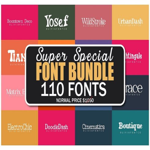 Super Special Font Bundle cover image.