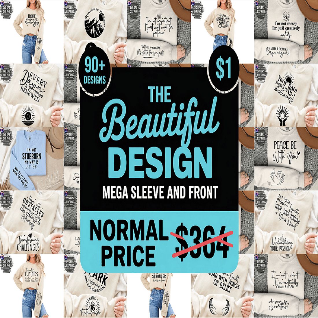 The Beautiful Sleeve and Front Mega Bundle cover image.