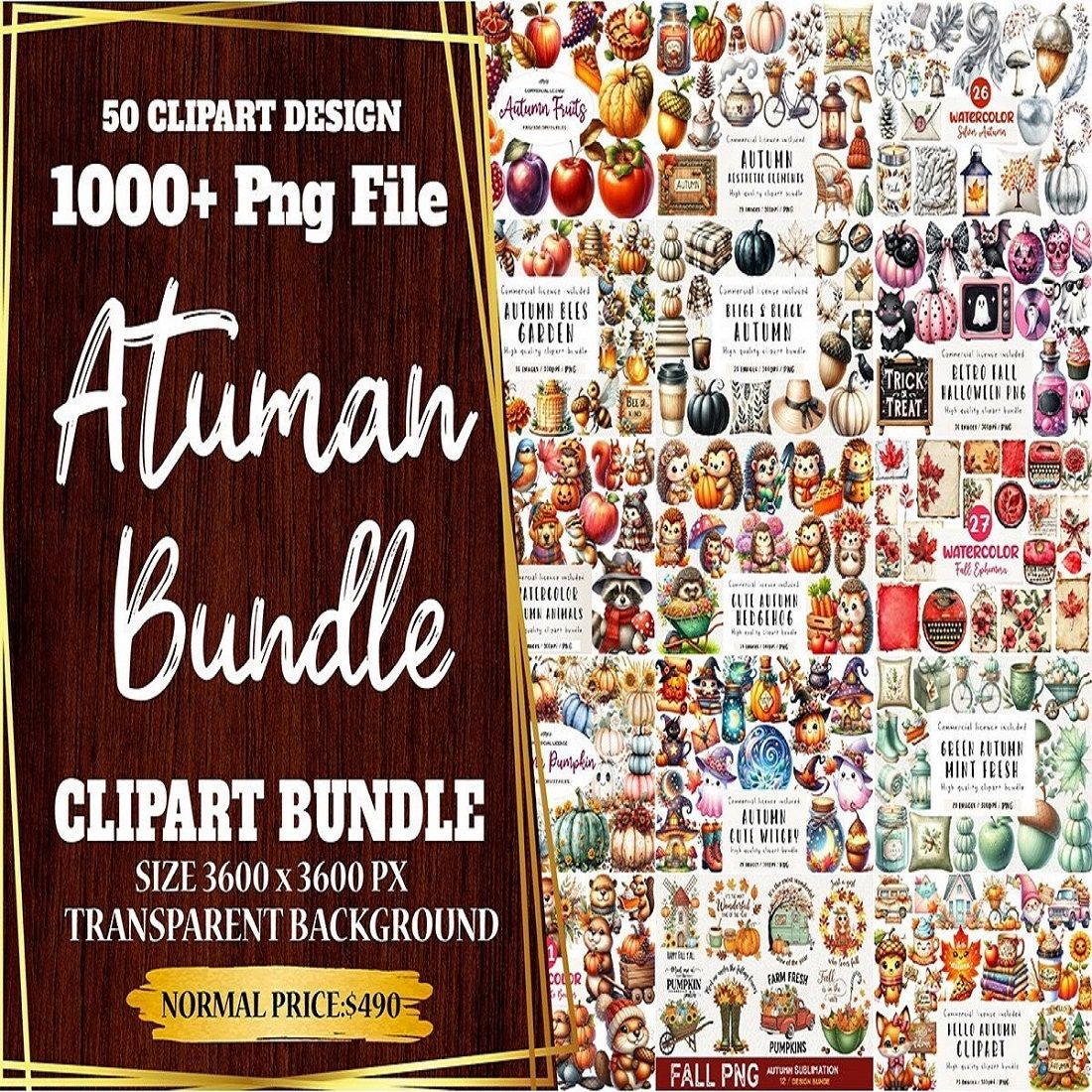 The Big Autumn Clipart Bundle cover image.