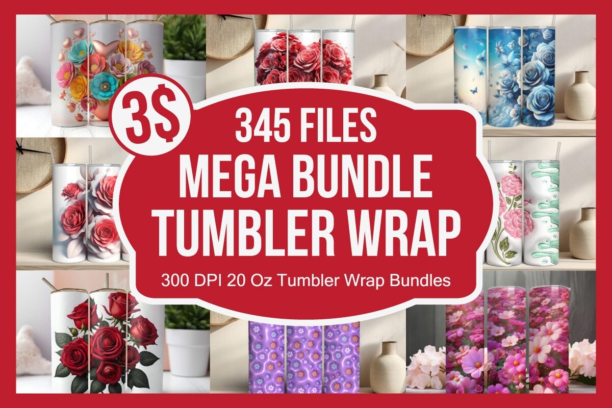 the mega 3d tumbler wrap bundle bundles 85229928 1 683