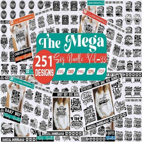 The Mega SVG Bundle Vol-33 cover image.