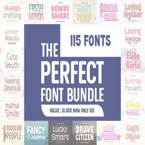 The Perfect Font Bundle cover image.