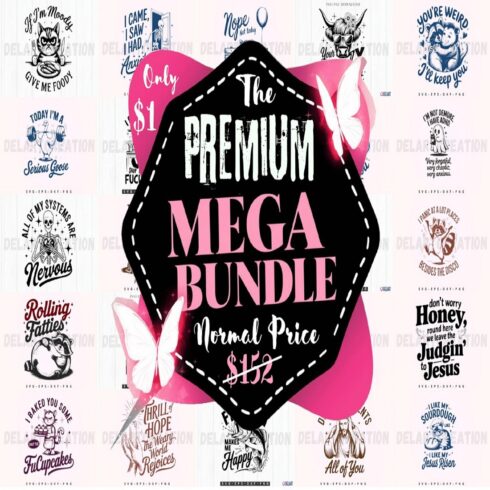The Premium SVG Mega Bundle cover image.