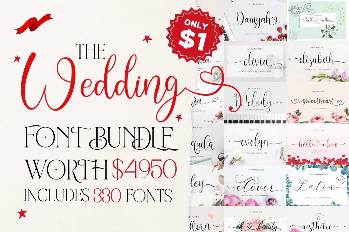the wedding font bundle bundles 468
