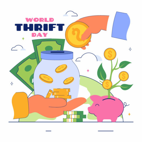 10 World Thrift Day Illustration cover image.