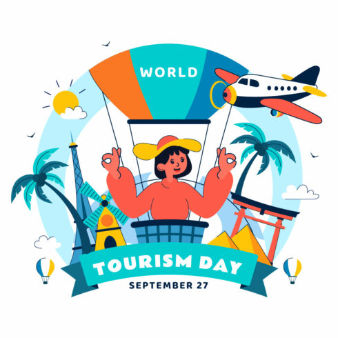 10 World Tourism Day Illustration cover image.