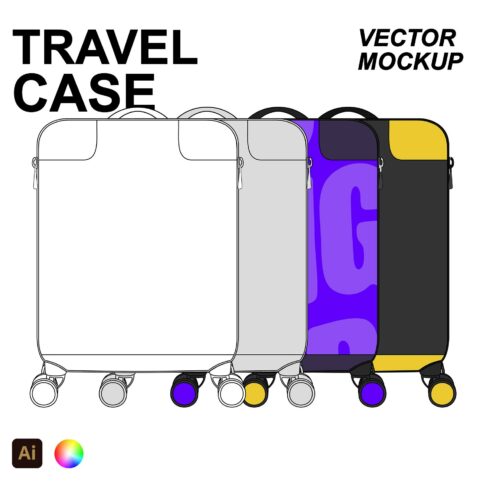 Travel Case Vector Mockup cover image.