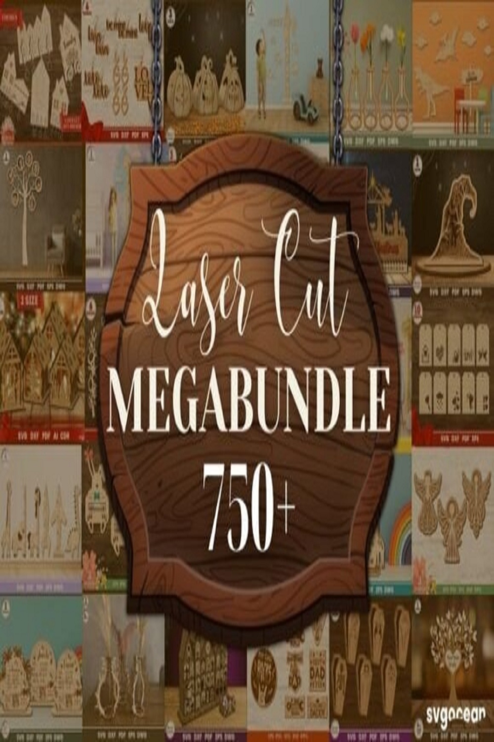 Ultimate Laser Cut Mega Bundle pinterest preview image.