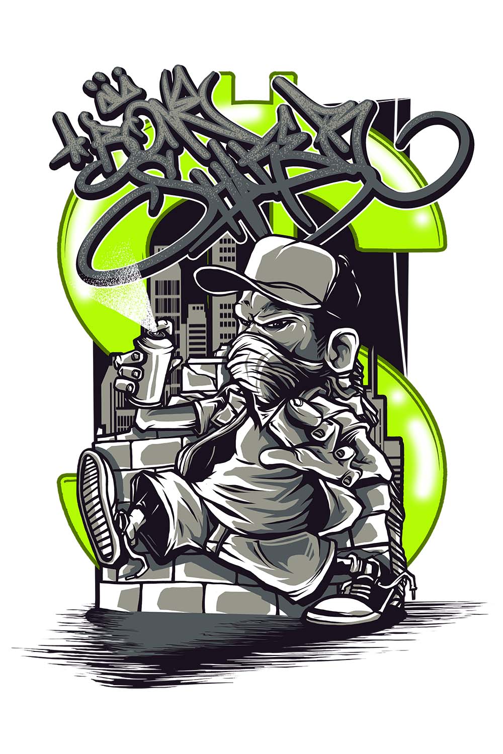 100 Premium Graphic T-Shirt Designs Bundle | Streetwear, Urban, Retro & Tattoo Style pinterest preview image.