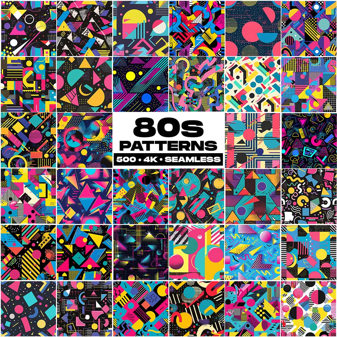 500+ 80s Patterns preview image.