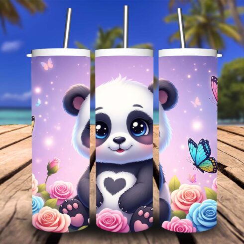 Skinny Tumbler Wrap PNG | 20 oz Sublimation Designs Pack cover image.