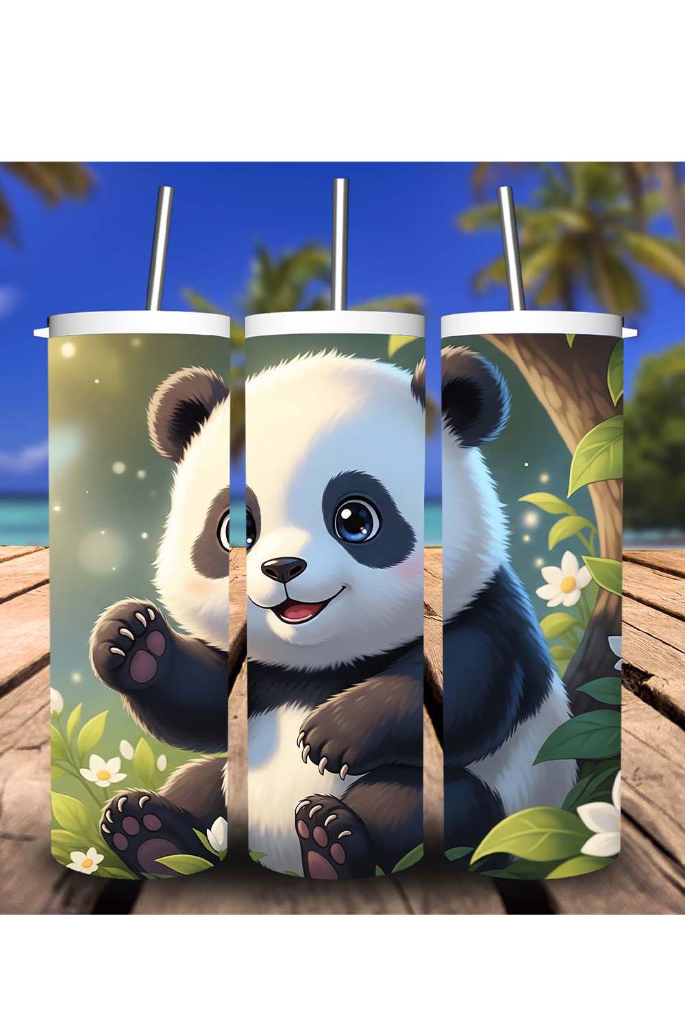 20 oz Skinny Tumbler PNG Bundle | Sublimation Wrap Designs pinterest preview image.