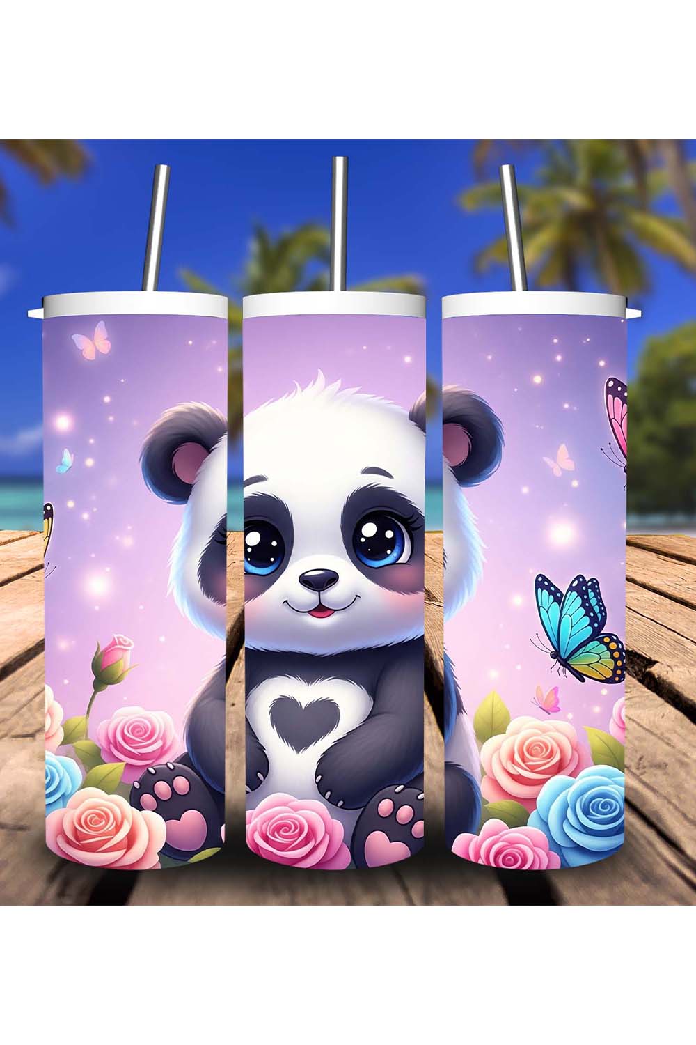 Skinny Tumbler Wrap PNG | 20 oz Sublimation Designs Pack pinterest preview image.
