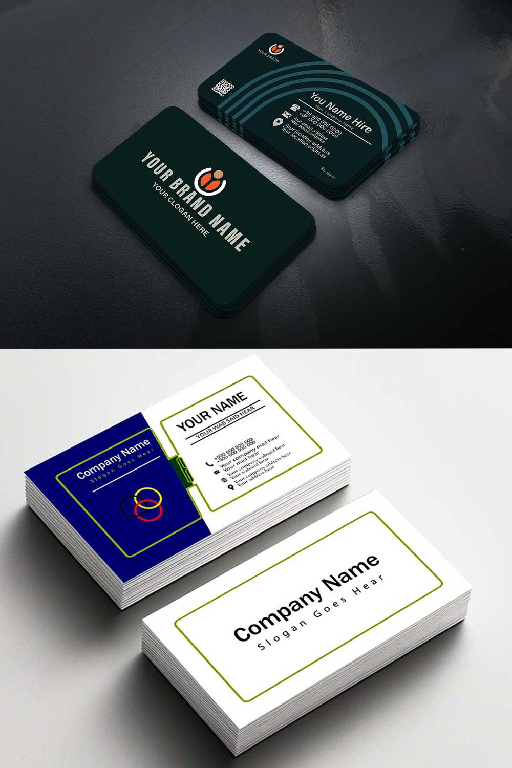 Professional Business Card Bundle | Corporate & Creative Design pinterest preview image.