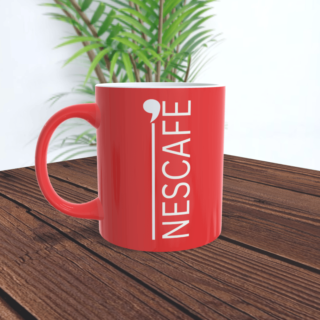 eye catching nescafe cofee mug mockup cover image.