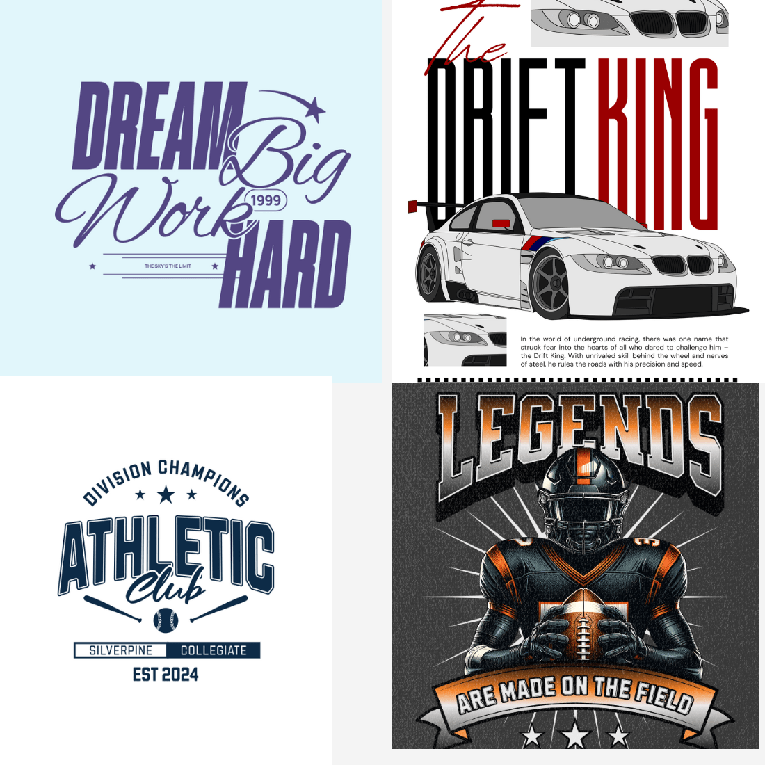 T-shirts design preview image.