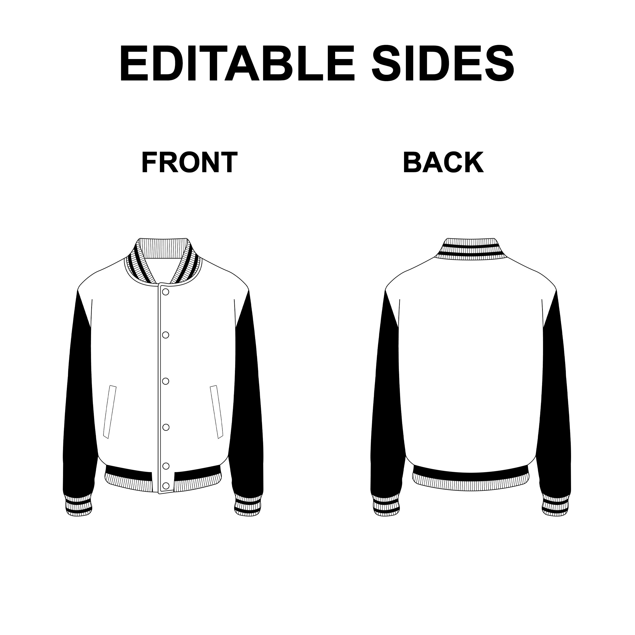 Varsity Jacket Vector Flat Mockup preview image.