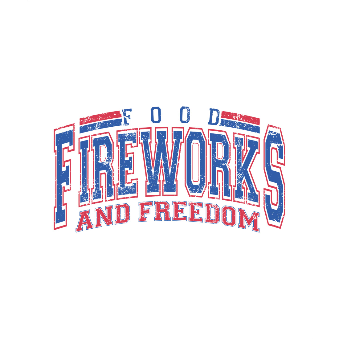 vintage American design featuring food, fireworks, and freedom for patriotic celebrations Graphic Design preview image.
