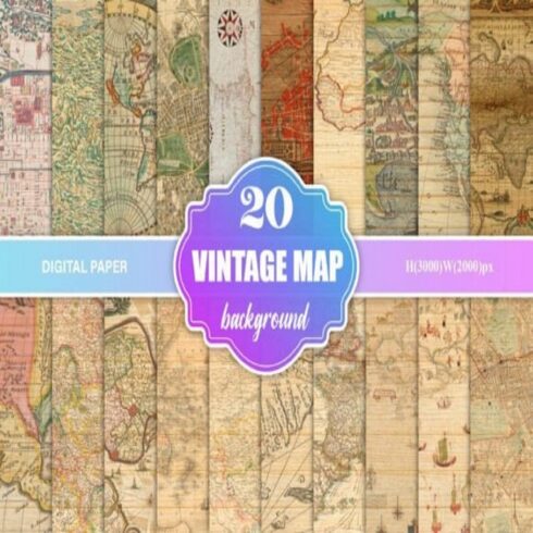 Vintage Map on Wooden Texture Background cover image.