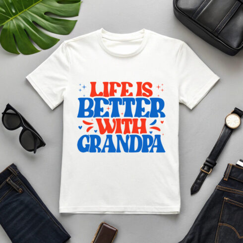vintage style grandfather quote artwork for merchandise Graphic Design cover image.
