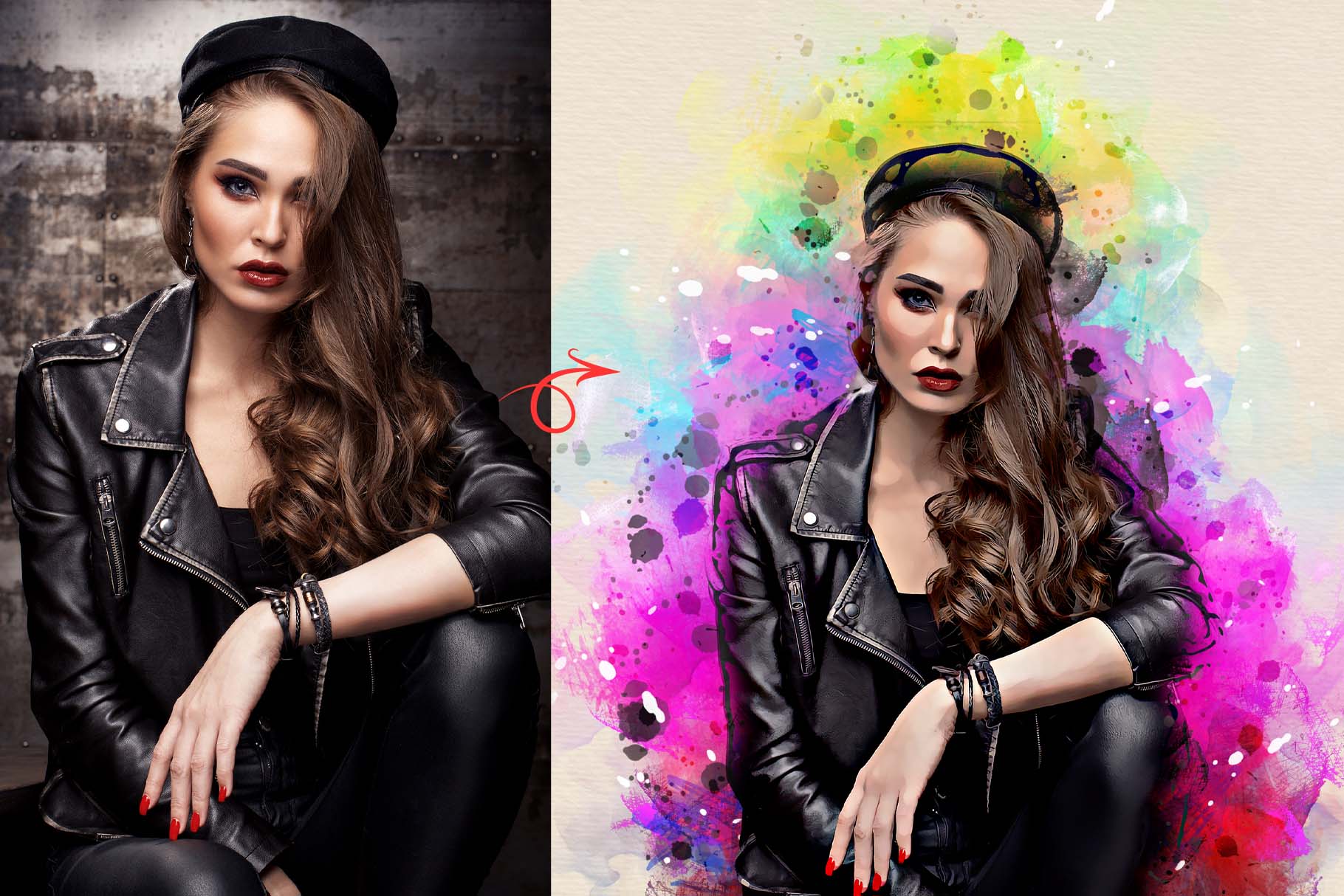 watercolor art photoshop action 2 360
