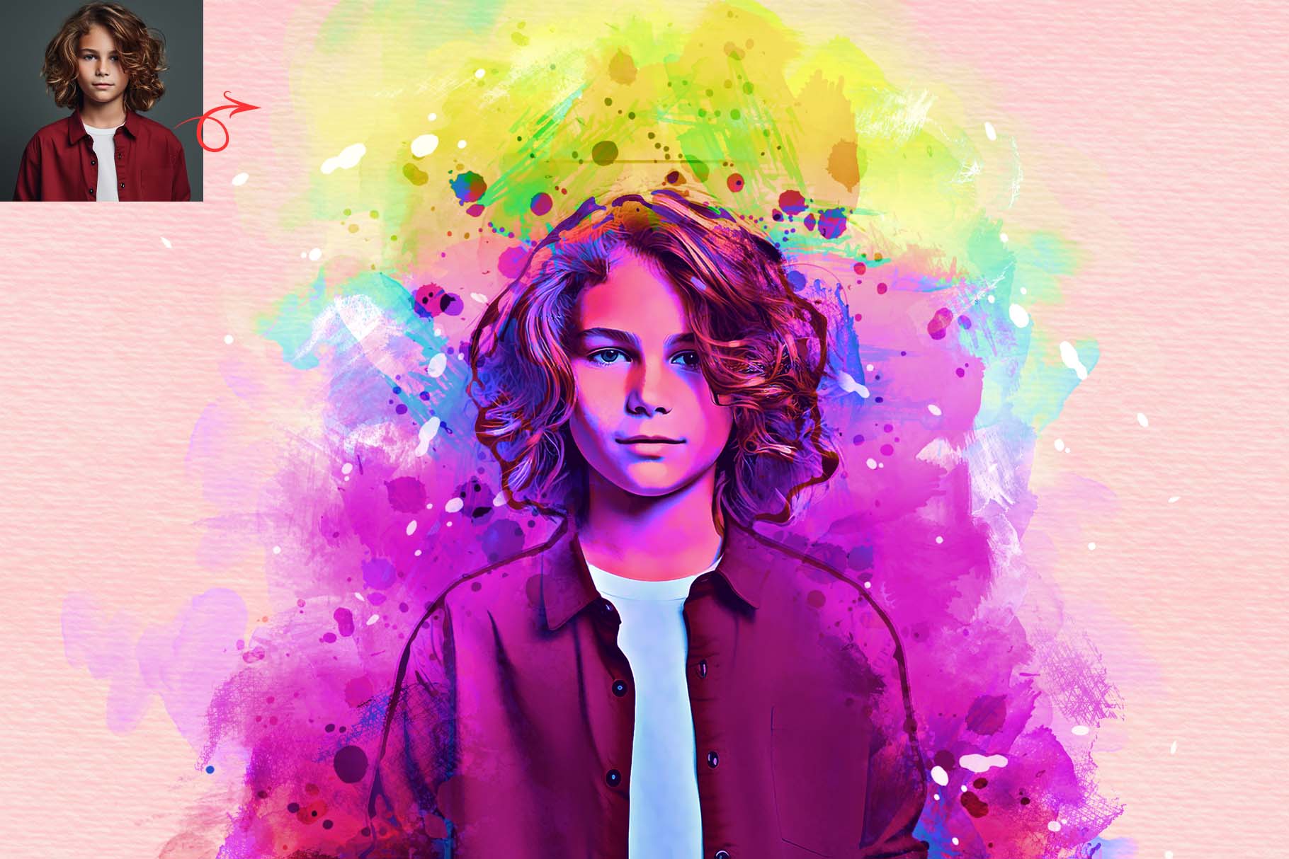 watercolor art photoshop action 5 802