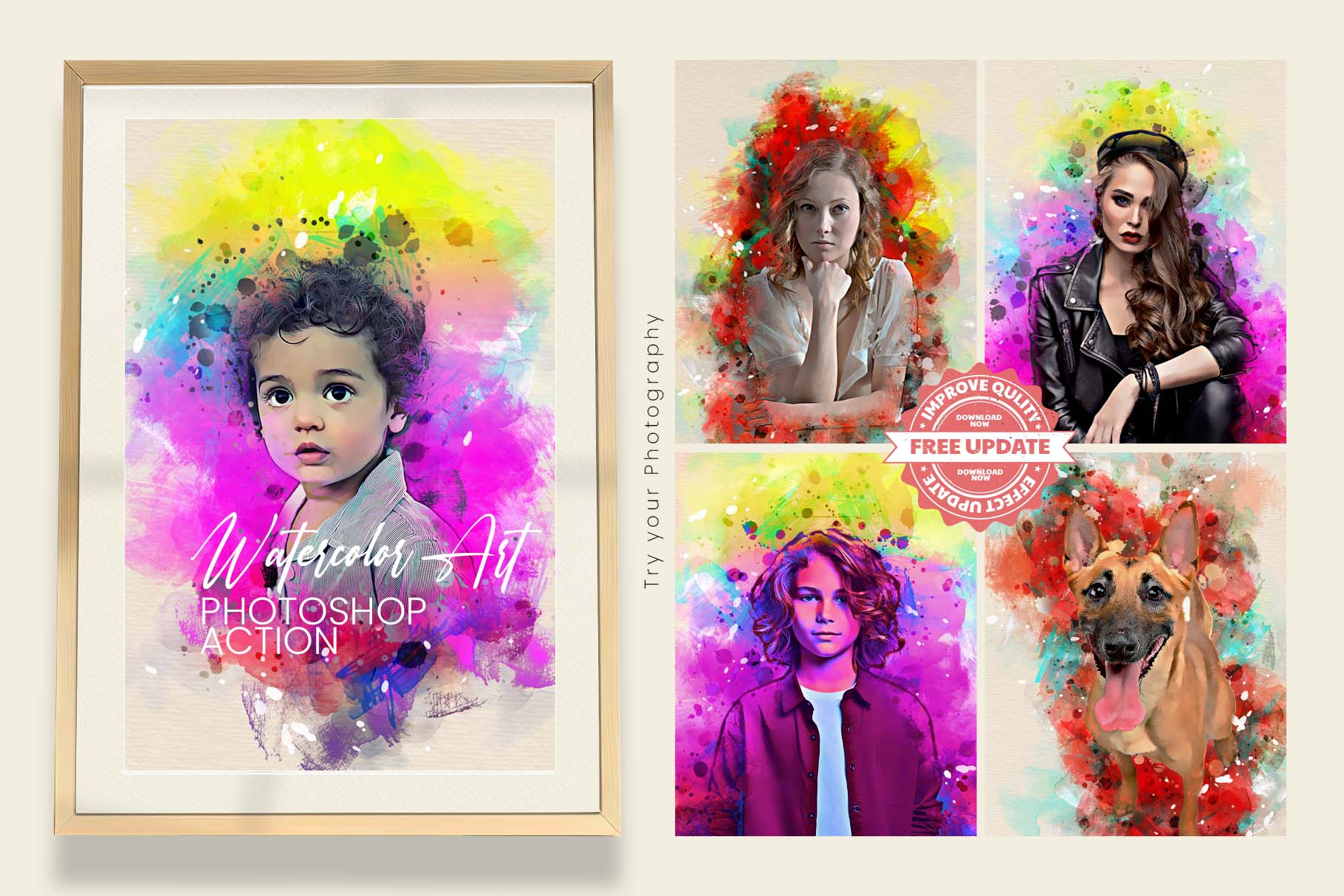 watercolor art photoshop action 80