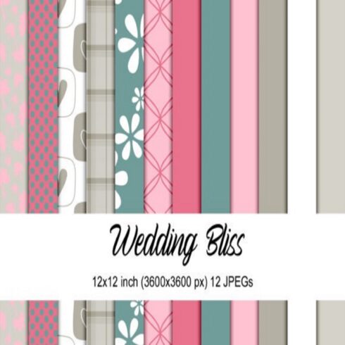 Wedding Bliss Digital Papers cover image.