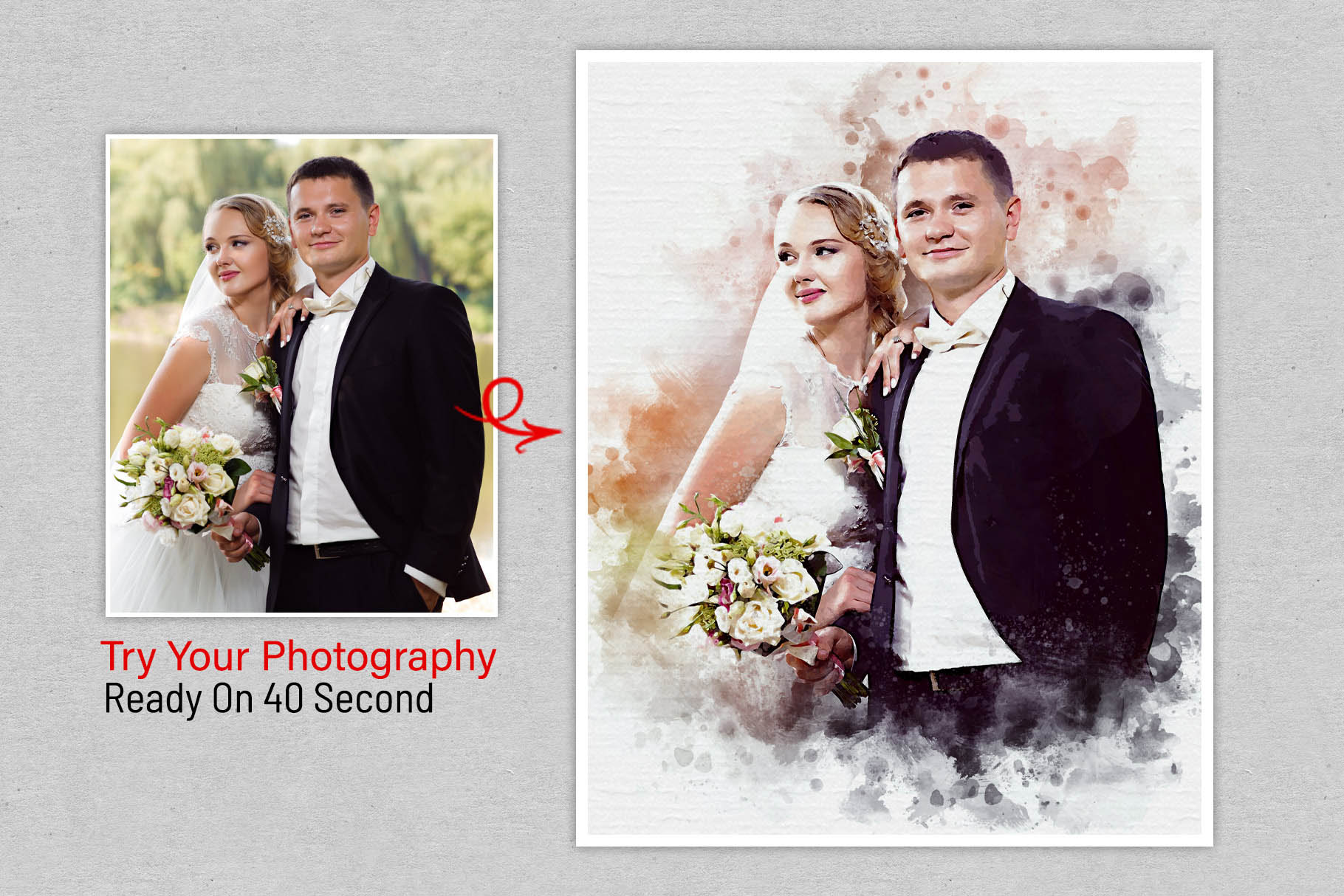wedding watercolor brush art photo effect 06 271