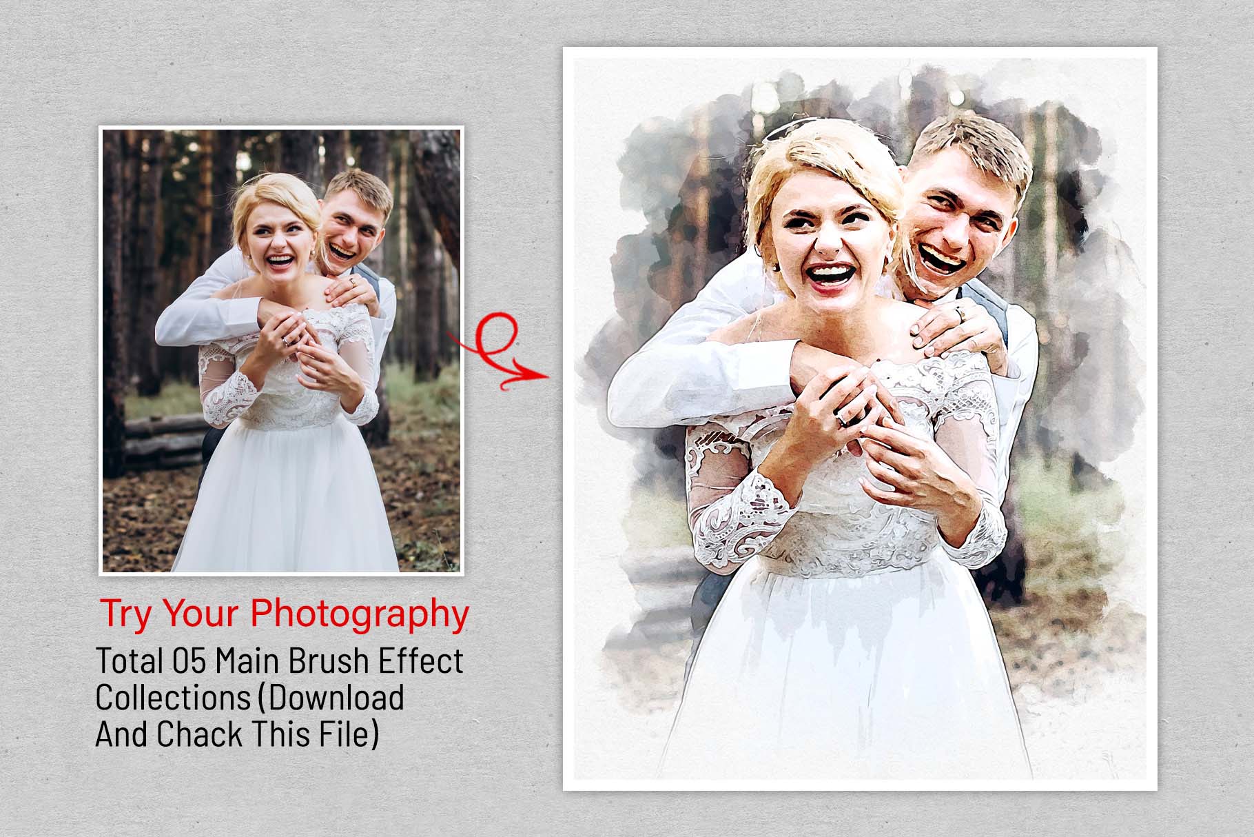 wedding watercolor painting effect 05 892