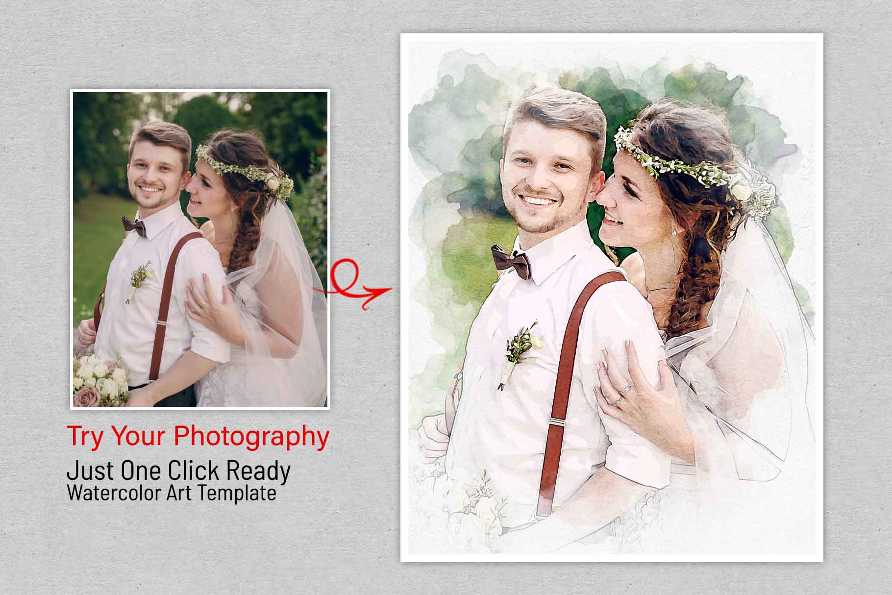 wedding watercolor painting effect 06 759