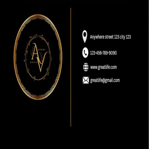 AV LOGO AND BUSINESS CARD cover image.
