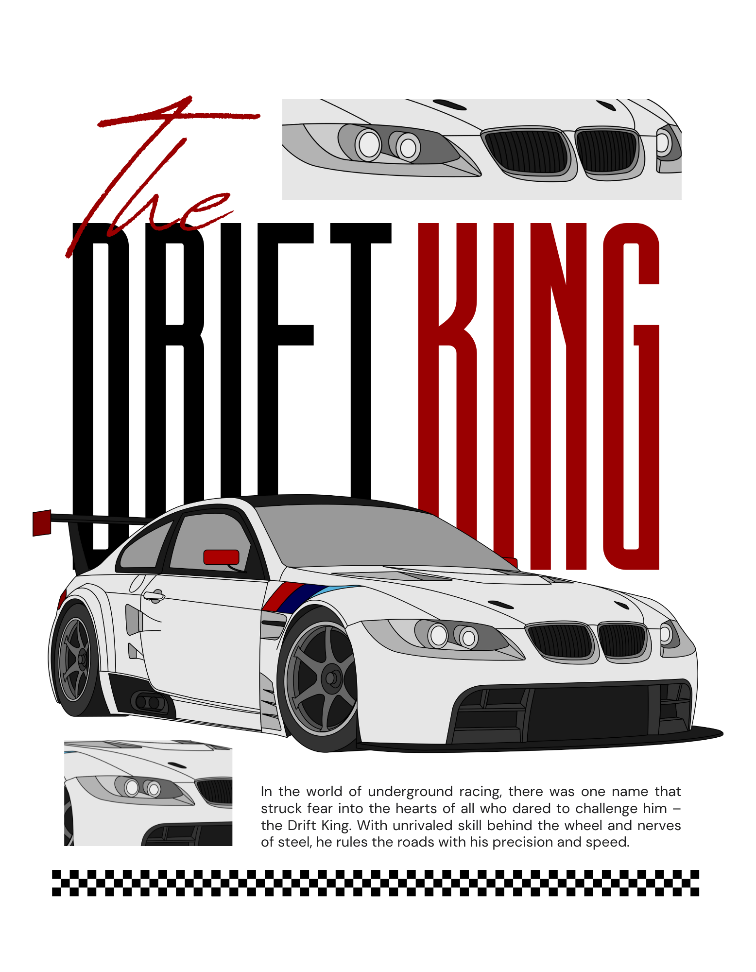white and black dancing car sports t shirt 497