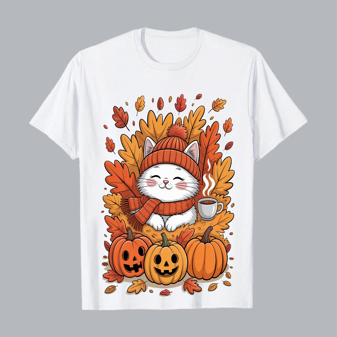 white cat autumn cozy scene leaves pumpkins 03.png 972