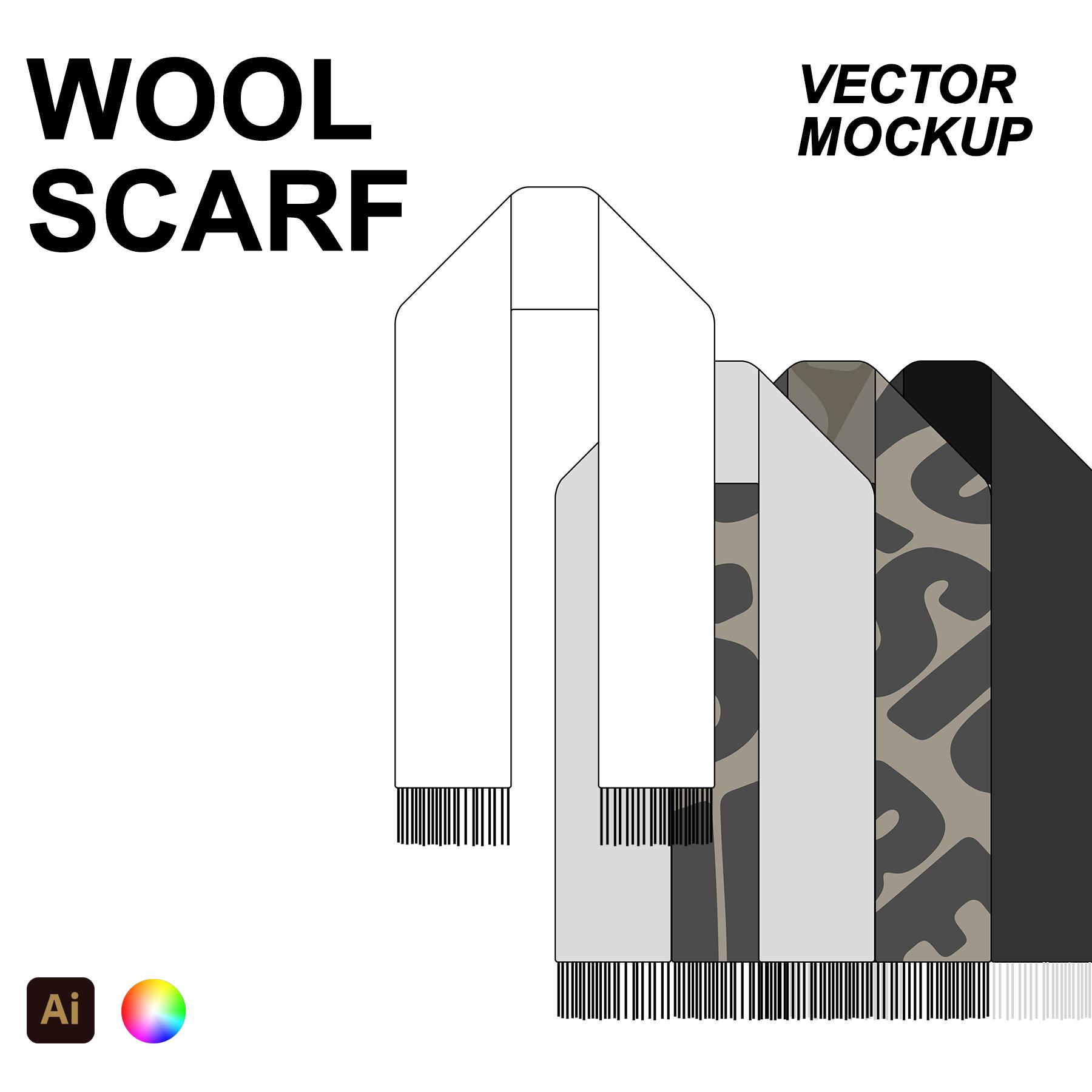 Wool Scarf Vector Mockup cover image.