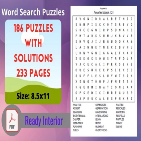 Word Search Puzzles with Solutions cover image.