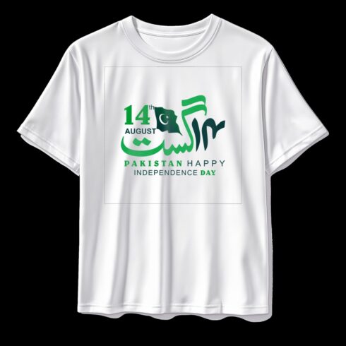 Pakistan Independence Day 14 August T Shirt Design cover image.