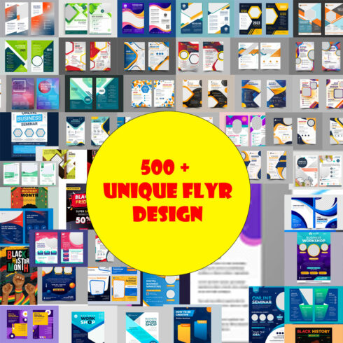 500 + UNIQUE FLYER DESIGN cover image.