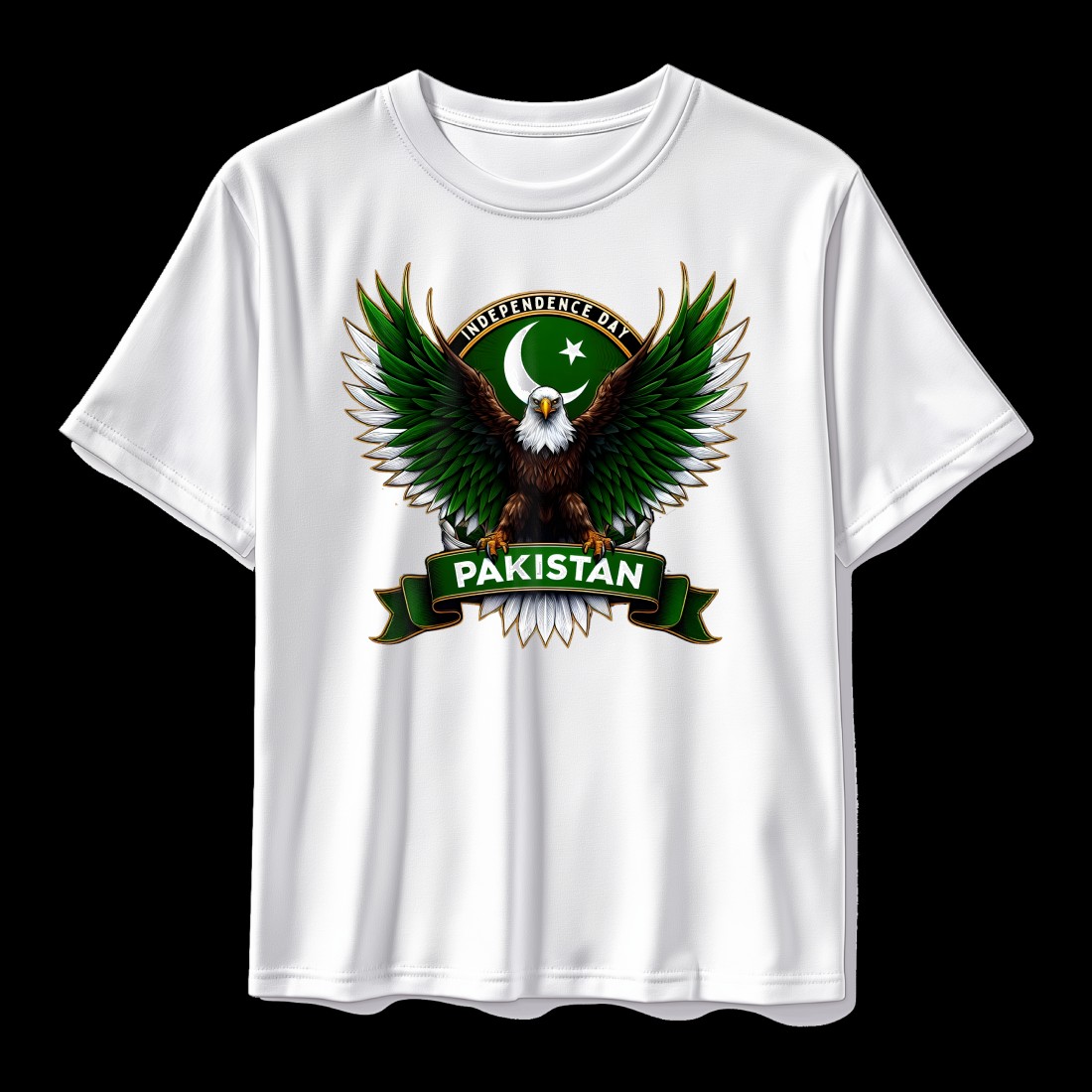 Pakistan Independence Day T-Shirt Design u2013 Bold Eagle Flag Vector Art  14 August Shirt