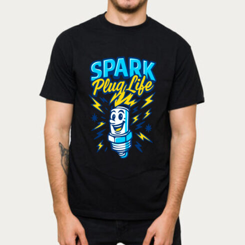 Spark Plug Life Funny Mechanic T-Shirt Gift cover image.