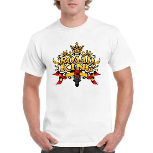 Road King Motorcycle T-Shirt Crown Biker Tee cover image.