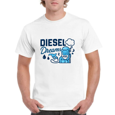 Diesel Dreams Funny T-Shirt Mechanic Gift Tee cover image.