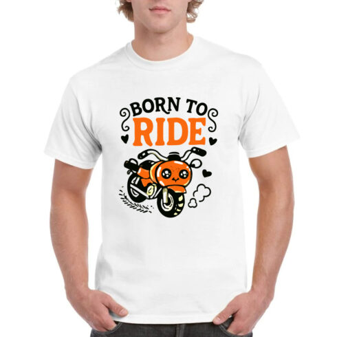 Born to Ride Motorcycle Biker T-Shirt Gift Tee cover image.