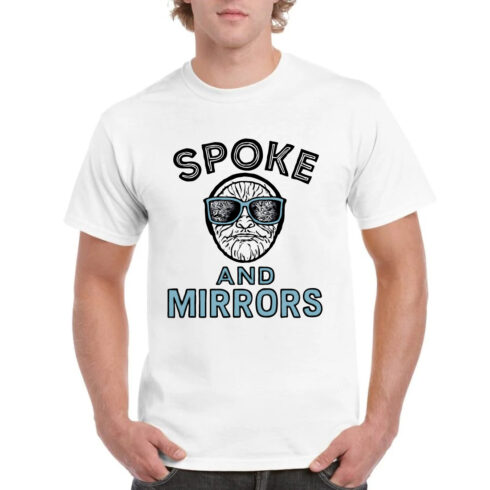Spoke And Mirrors Cycling T-Shirt Bike Funny Tee cover image.