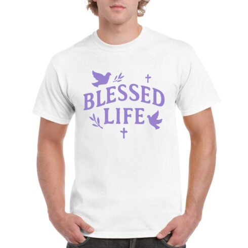 Blessed Life Christian Faith T-Shirt Religious Tee cover image.